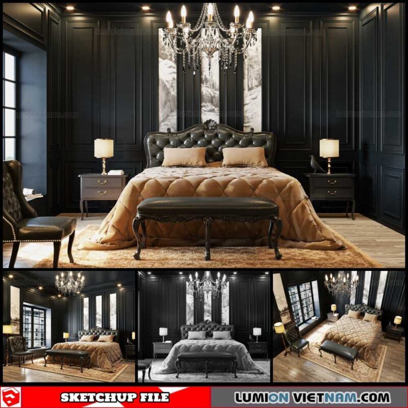 Bedroom - Sketchup Interior Scene By Tran Nam