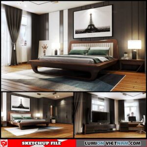 Bedroom - Sketchup Interior Scene By Trung Do