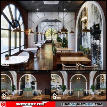 Coffe Room - Sketchup Interior Scene By Tu Minh Sang