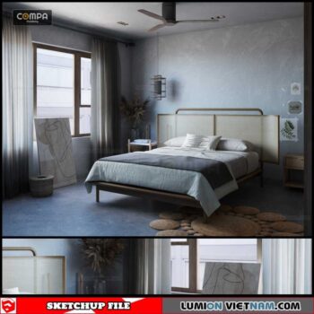 Bedroom - Sketchup Interior Scene By Tran Viet Hung