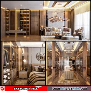 Apartment - Sketchup Interior Scene By Dieu Linh