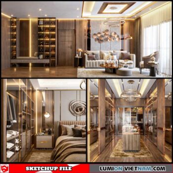 Apartment - Sketchup Interior Scene By Dieu Linh