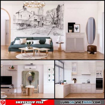 Living room - Sketchup Interior Scene By Tran Phuc Loc