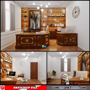 Office room - Sketchup Interior Scene By Tran Ba Truong
