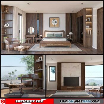 Bedroom - Sketchup Interior Scene By Danh Nam