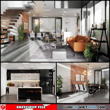 Apartment - Sketchup Interior Scene By Thuy Lee