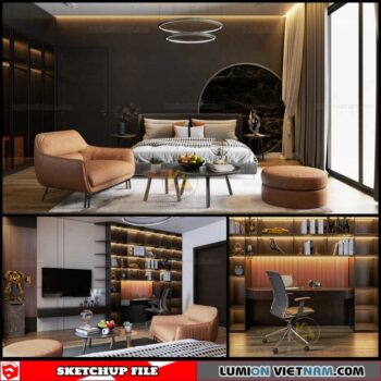Bedroom - Sketchup Interior Scene By Vu Van Luong