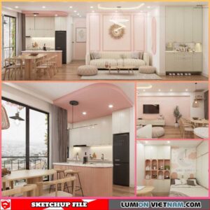 Apartment - Sketchup Interior Scene By Tien Dang