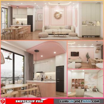 Apartment - Sketchup Interior Scene By Tien Dang