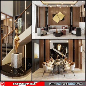 Apartment - Sketchup Interior Scene By Huy Dang