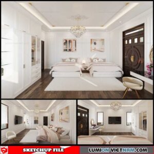 Bedroom - Sketchup Interior Scene By Le Dinh Nam