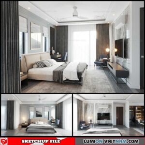Bedroom - Sketchup Interior Scene By Ha Anh