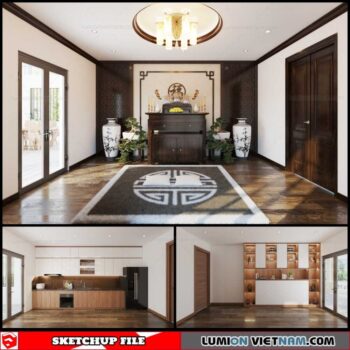 Altar Room - Sketchup Interior Scene By Le Dinh Nam