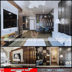 Apartment - Sketchup Interior Scene By Ngoc Hieu