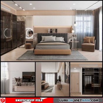 Bedroom - Sketchup Interior Scene By Nguyen Dat