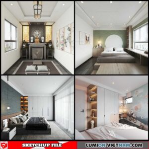 Bedroom - Sketchup Interior Scene By Ha Anh