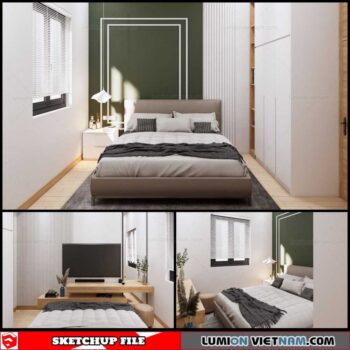 Bedroom - Sketchup Interior Scene