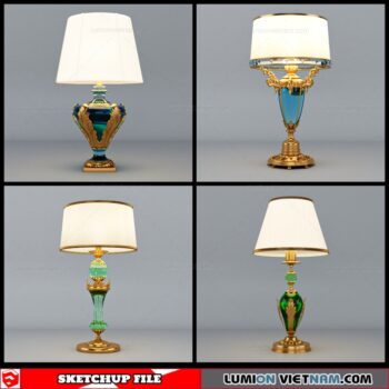 Classic Table Lamp - Sketchup Models By Cao Hoàng Nhật Long
