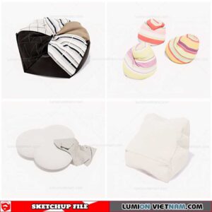 Soft Pouf Chair - Sketchup Models By Cuong Covua