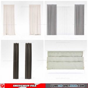 Curtains - Sketchup Models By Cuong Covua