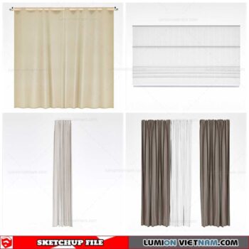 Curtains - Sketchup Models By Cuong Covua