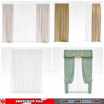 Curtains - Sketchup Models By Cuong Covua