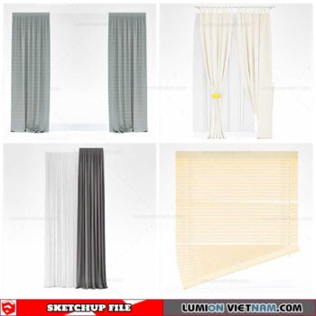 Curtains - Sketchup Models By Cuong Covua