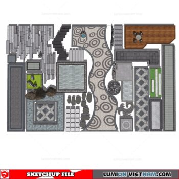 Garden Paving Stones - Sketchup Models By Cuong Covua