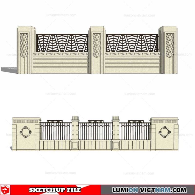 Fence - Sketchup Models By Cuong Covua
