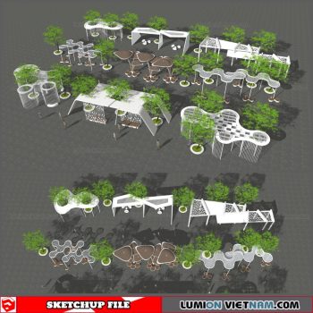 220312. Park Landscape - Sketchup Models By Dinh Thanh
