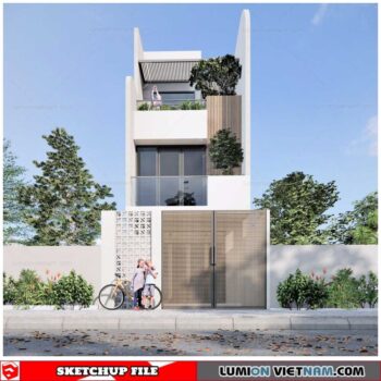 House - Sketchup Exterior Scene By Khoi Doan