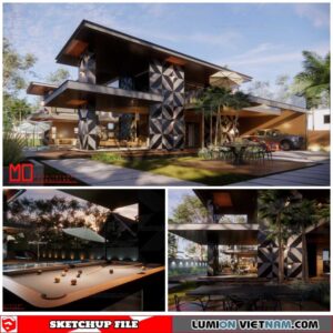 House - Sketchup Exterior Scene By Vi Luong