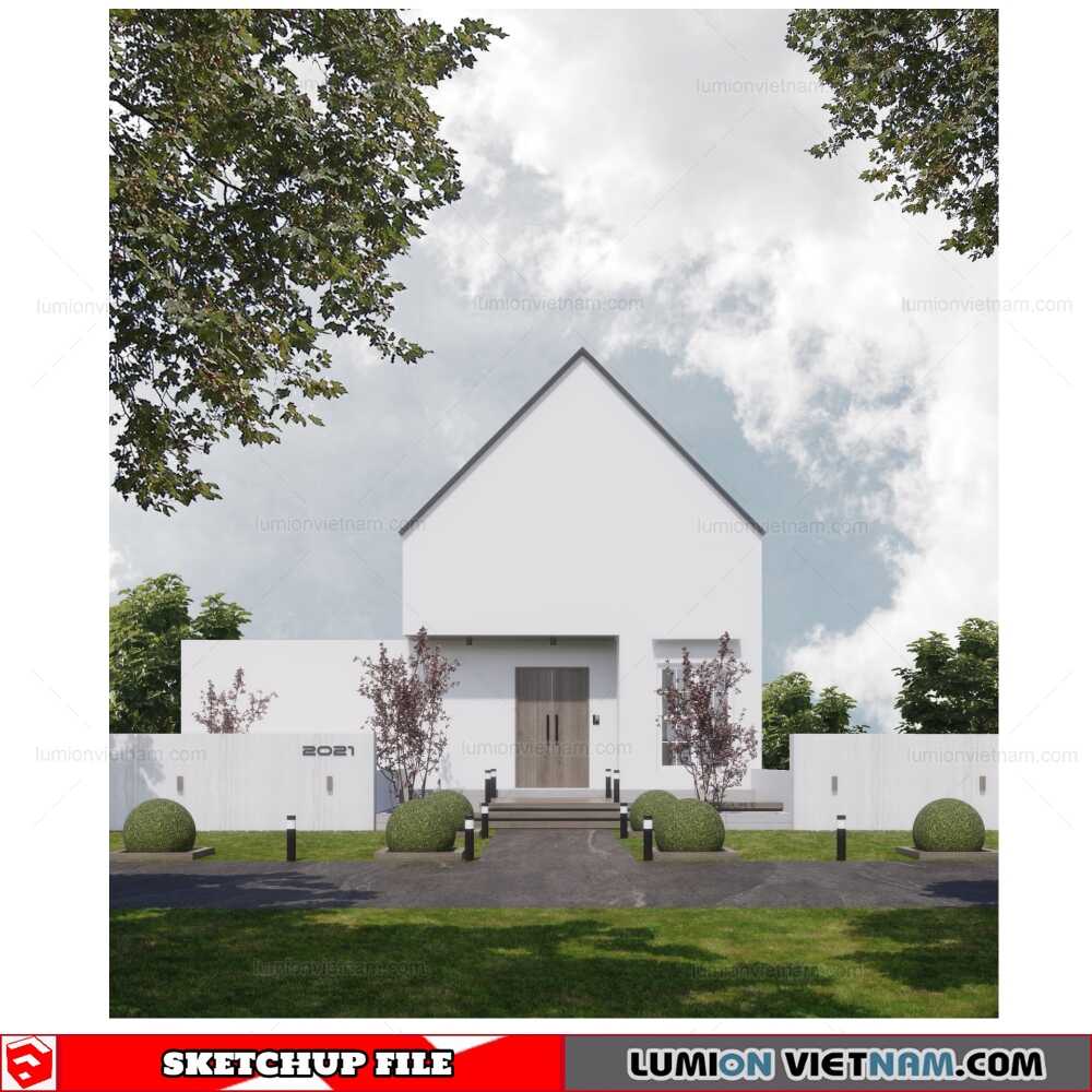 4723-Exterior-House-Scene-Sketchup-Model-By-Dien-Pham-Sketchup-Models
