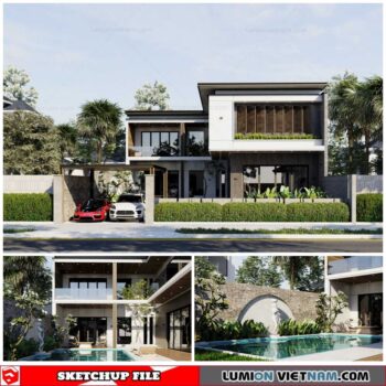 House - Sketchup Exterior Scene By Ty Nguyen