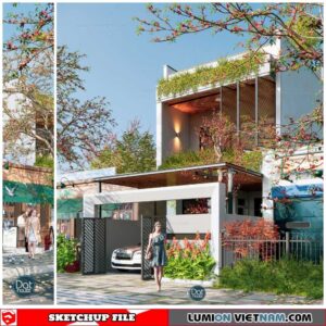 House - Sketchup Exterior Scene By Dathouzz