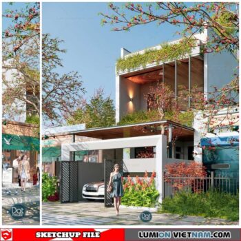 House - Sketchup Exterior Scene By Dathouzz