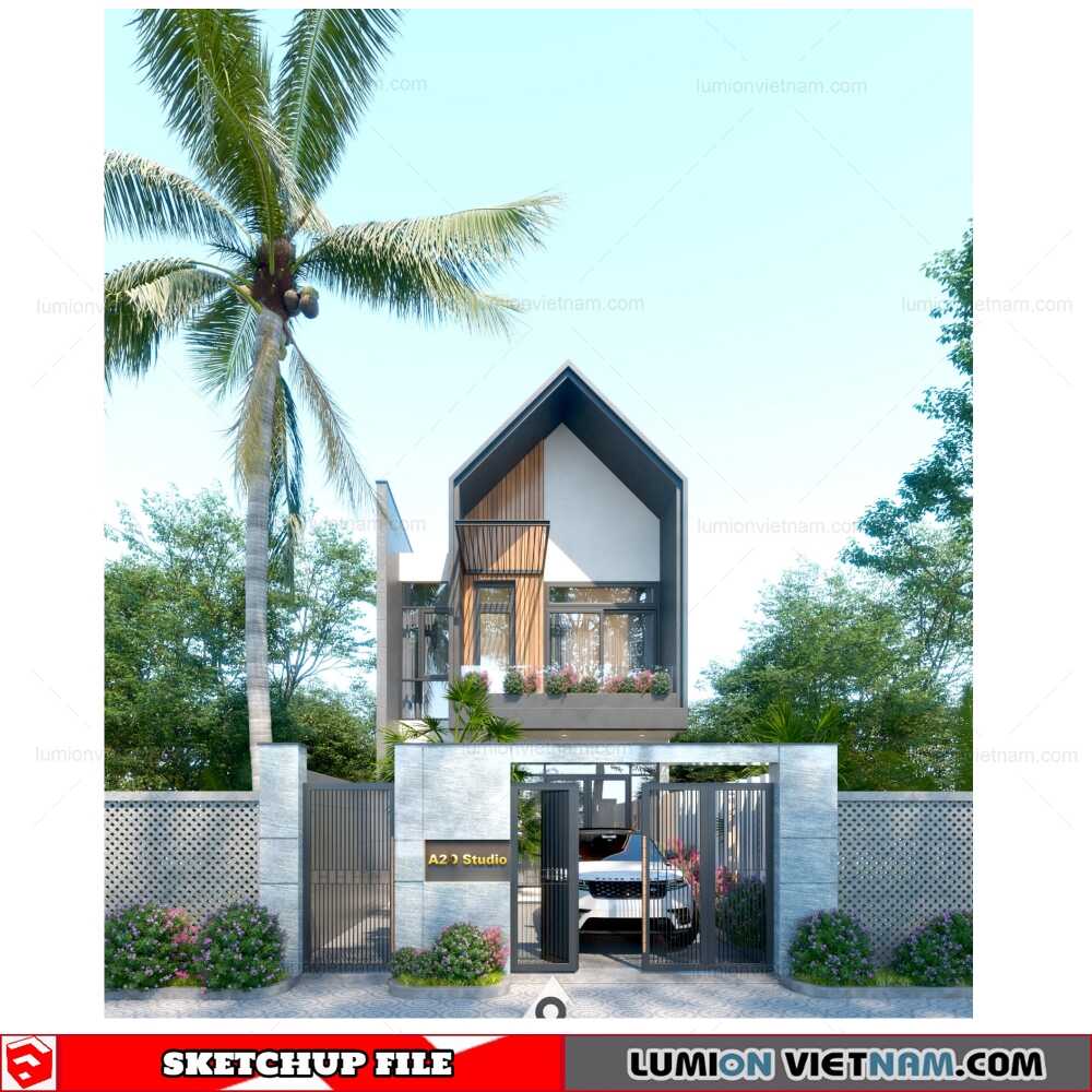 4870-Exterior-House-Scene-Sketchup-Model-By-Tc-Thanh-Sketchup-Models