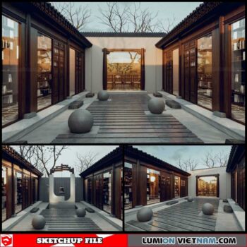 Landscape - Sketchup Exterior Scene By Dat Bui