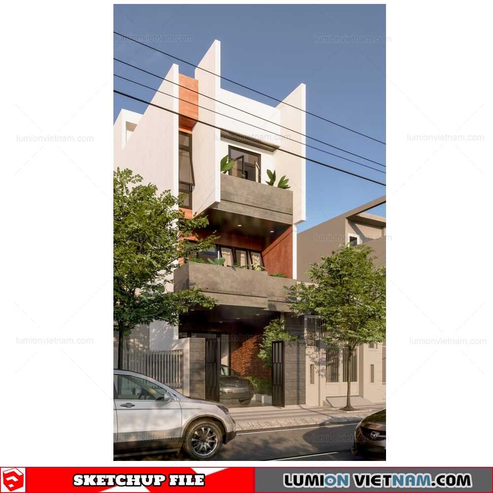 4917-Exterior-House-Scene-Sketchup-Model-Free-Download-By-Bui-Anh-Tung-Sketchup-Models