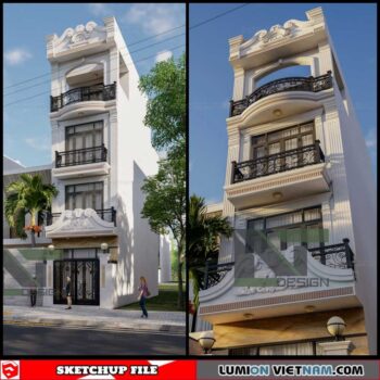 House - Sketchup Exterior Scene By Nguyen Thien