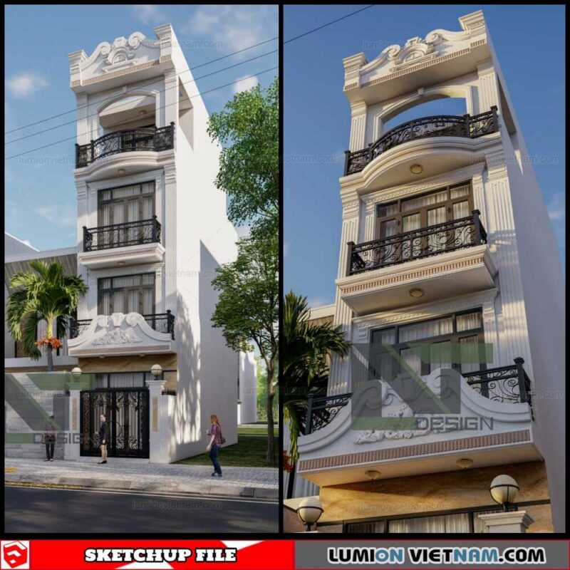 House - Sketchup Exterior Scene By Nguyen Thien