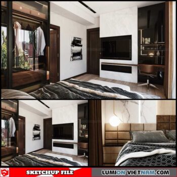Bedroom - Sketchup Interior Scene By Pham Hai Hoang