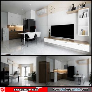 Apartment - Sketchup Interior Scene By Pham Anh Tien