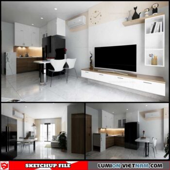 Apartment - Sketchup Interior Scene By Pham Anh Tien