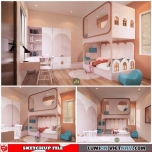 Children Room - Sketchup Interior Scene By Duong Duong