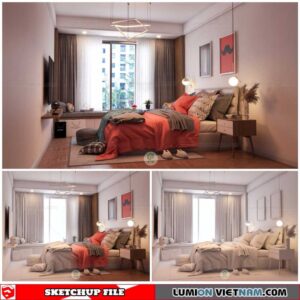 Bedroom - Sketchup Interior Scene By Cao Hoang Nhat Long
