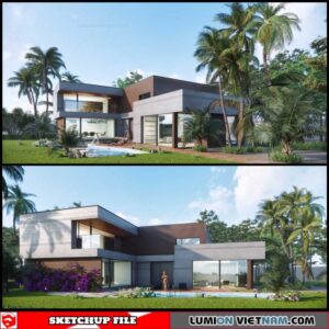 House - Sketchup Exterior Scene By Bui Dinh Thi
