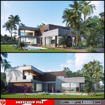 House - Sketchup Exterior Scene By Bui Dinh Thi