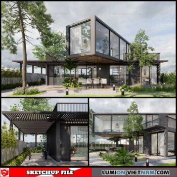 House - Sketchup Exterior Scene By Pham Thanh Cong