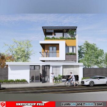 House - Sketchup Exterior Scene By Quang Dung